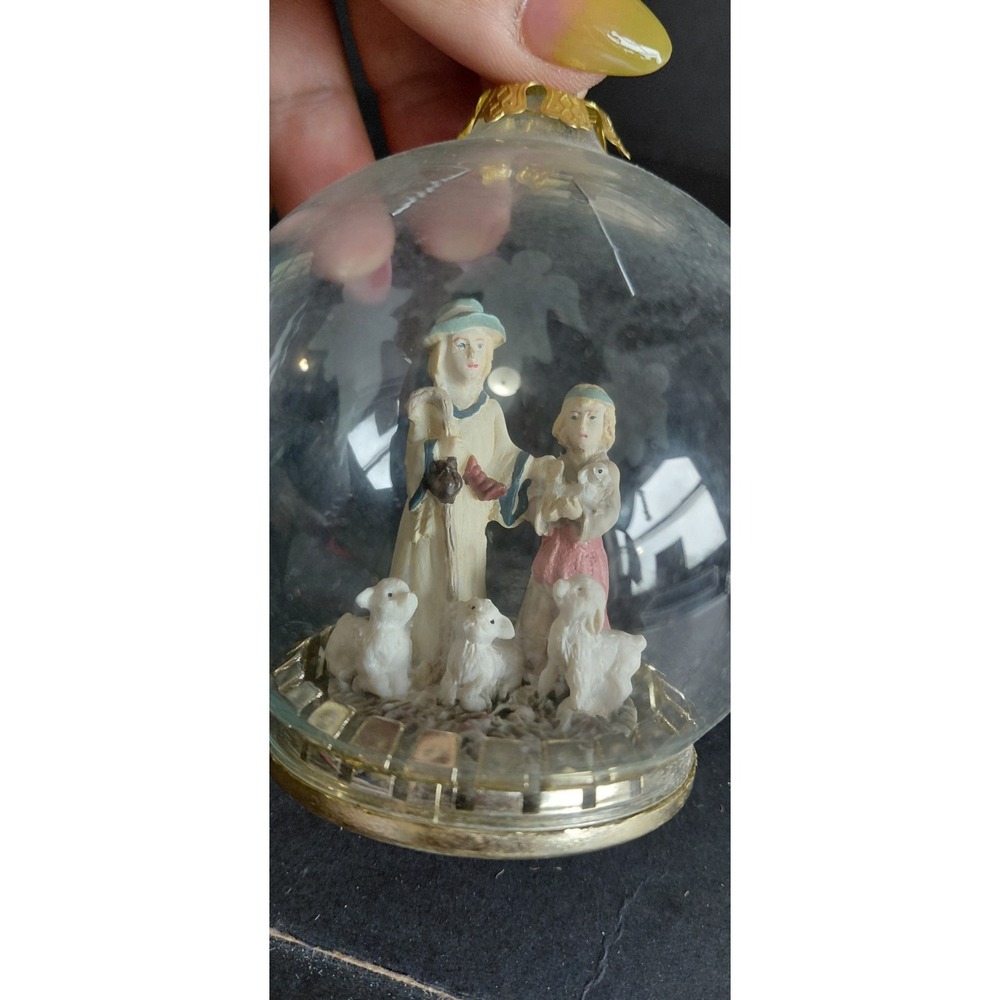 vintage House Lloyd Christmas Around the World Shepherd Glass Diorama Ornament - Picture 3 of 10